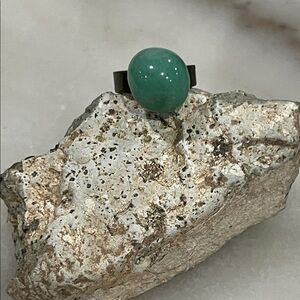 Green Chalcedony Stone Ring